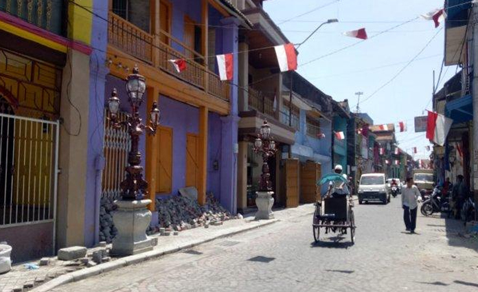 Salah satu pemandangan Jalan Panggung, yang tengah direvitalisasi