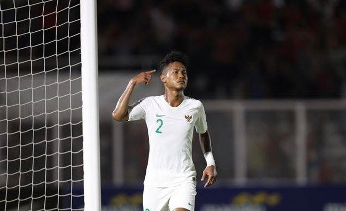 Selebrasi Bagas, usai mencetak gol ke gawang Timnas Hong Kong U-19