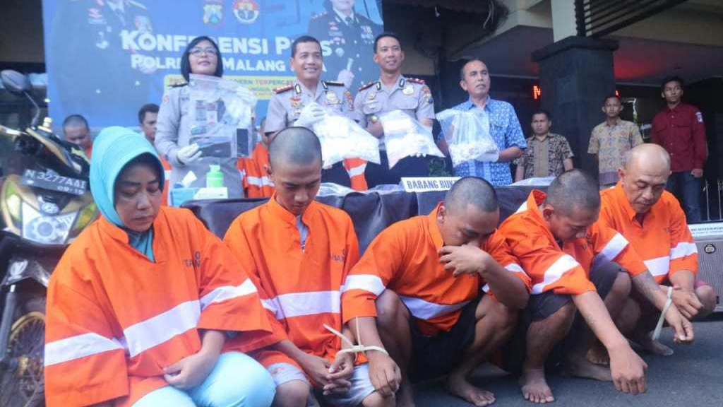 Polresta Malang Dalam 10 Hari Tangkap Belasan Pengedar Narkoba