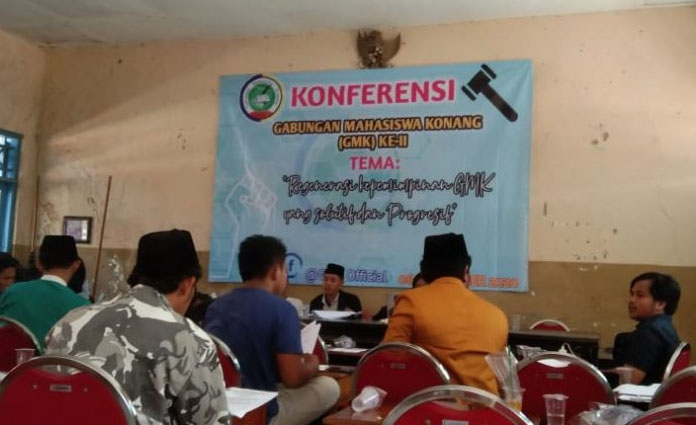 Prosesi konferensi Gabungan Mahasiswa Konang (GMK) pada Minggu (6/9) siang