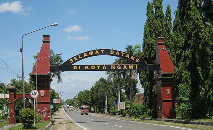 Penampakan gerbang selamat datang di kota Ngawi, Jawa Timur